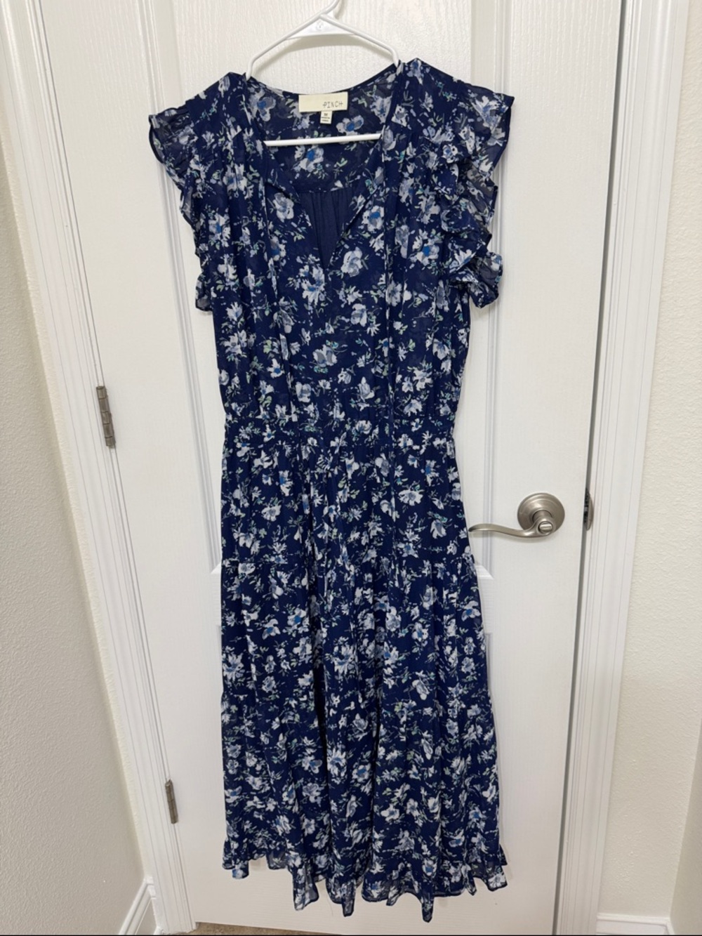 Pinch Navy Blue Floral Midi Dress